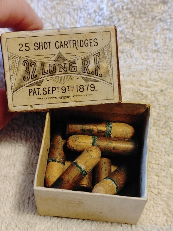American Metallic Cartridge 32 Long RF Shot Cartridge - Partial box of 8-img-2