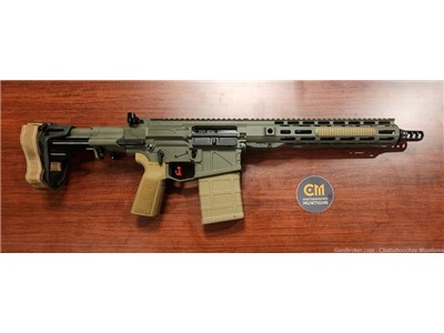 CM10 8.6 Blackout 12" Pistol Cobalt Kinetics Green and Coyote w/SBPDW