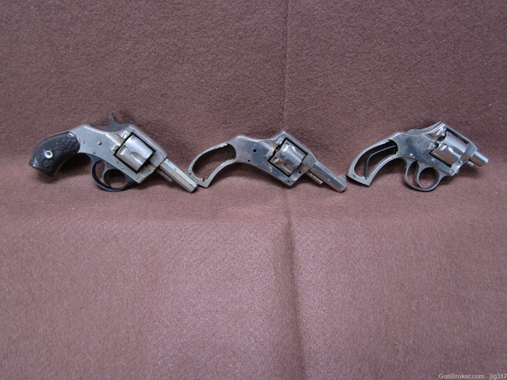 Lot of 3 Harrington & Richardson H&R Revolvers Parts/Project Guns As Is-img-0
