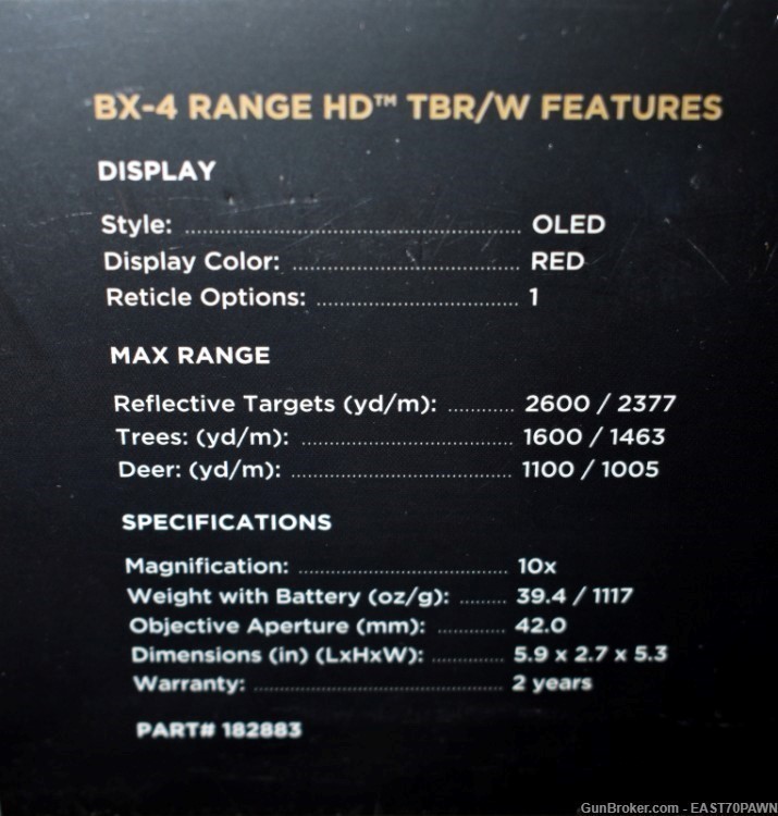 NEW Leupold 182883 BX-4 Range HD TBR/W 10x42 Rangefinding Binoculars -img-2
