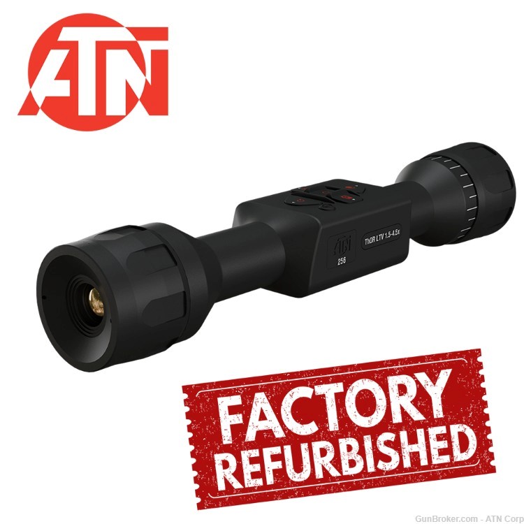 Refurbished ATN Thor LTV 1.5-4.5x, 256x192 12 micron Thermal Rifle Scope -img-0