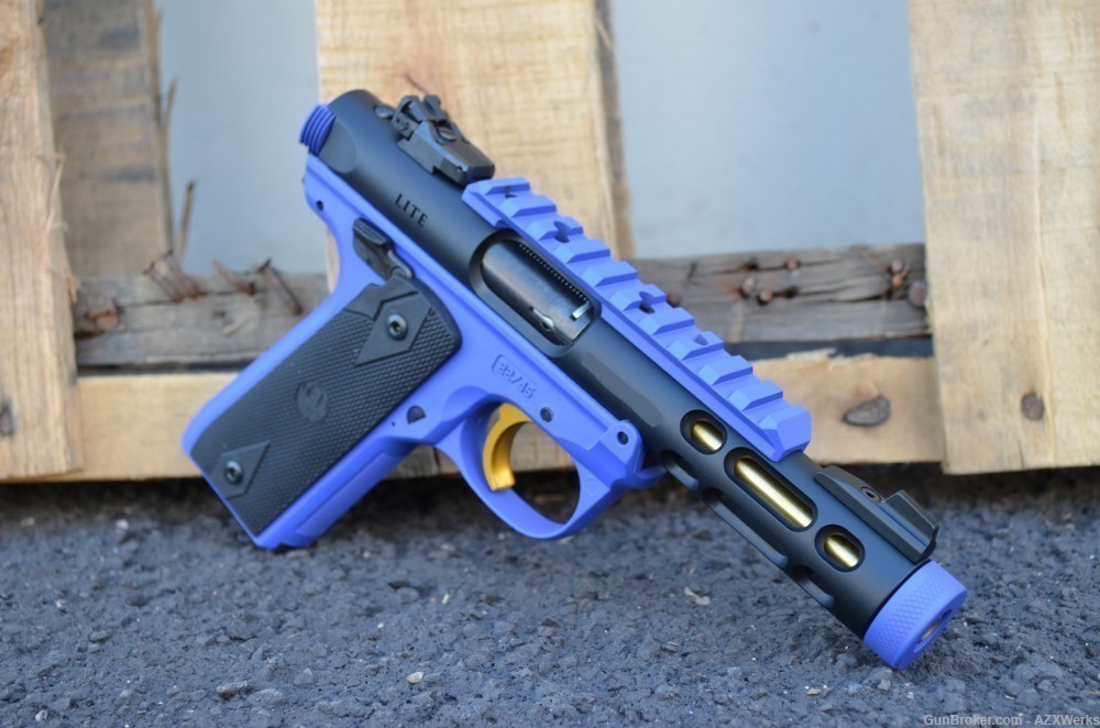 Ruger 22/45 Tactical Lite MKIV TB X-Werks Periwinkle Royal bl 4.4" TB 43927-img-2