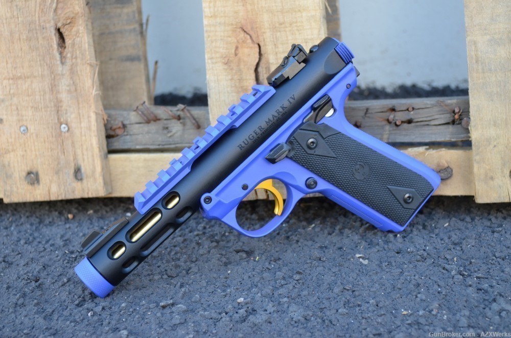 Ruger 22/45 Tactical Lite MKIV TB X-Werks Periwinkle Royal bl 4.4" TB 43927-img-1