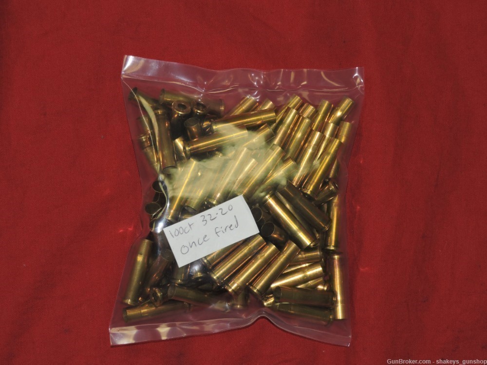 Winchester Remington 32-20 Brass Once fired deprimed-img-1