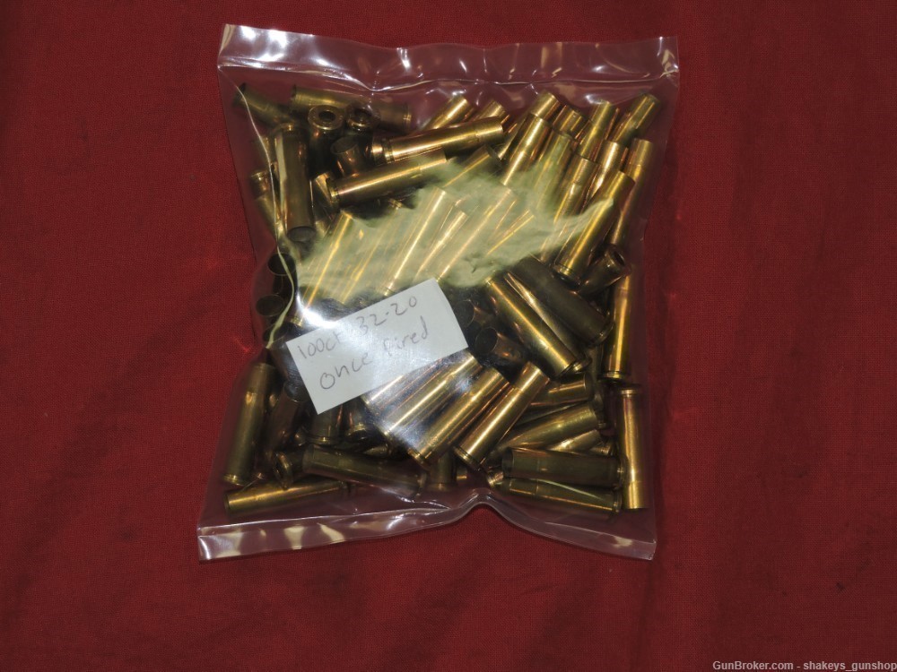 Winchester Remington 32-20 Brass Once fired deprimed-img-0
