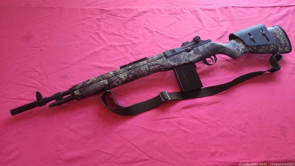 RARE FACTORY MOSSY OAK CAMO SPRINGFIELD M1A SQUAD SCOUT 18IN  -img-1