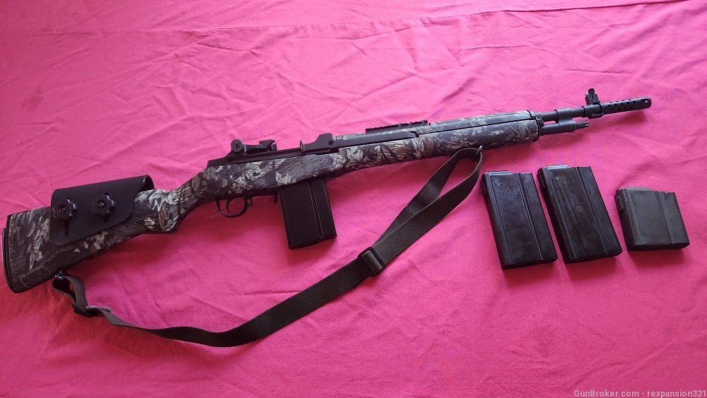 RARE FACTORY MOSSY OAK CAMO SPRINGFIELD M1A SQUAD SCOUT 18IN  -img-0