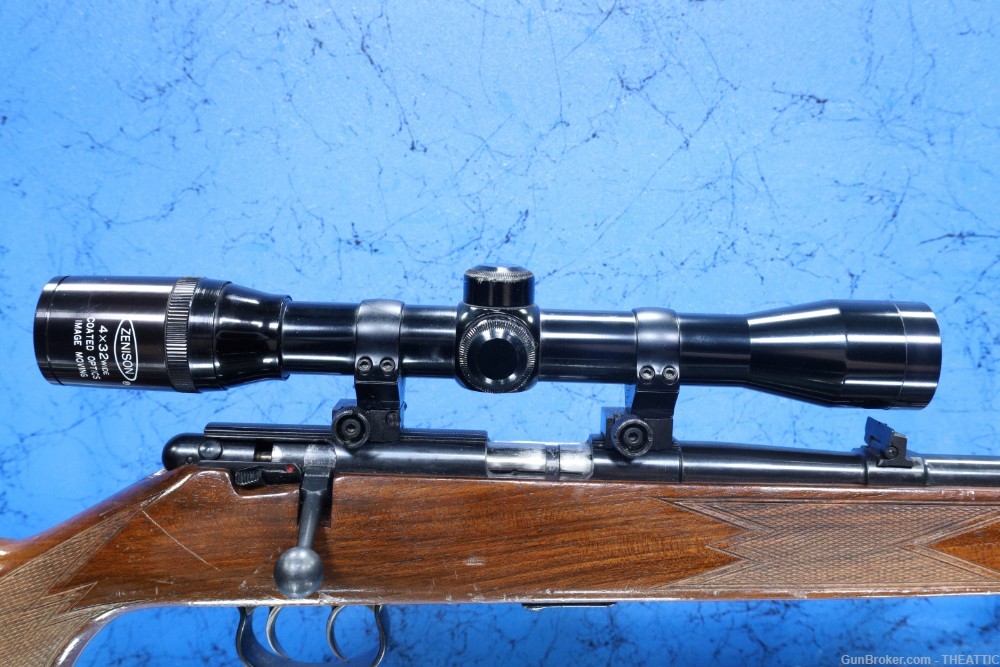 ANSCHUTZ BOLT ACTION 22LR W/SET TRIGGERS AND 4X32 SCOPE "CRACKED STOCK"-img-47