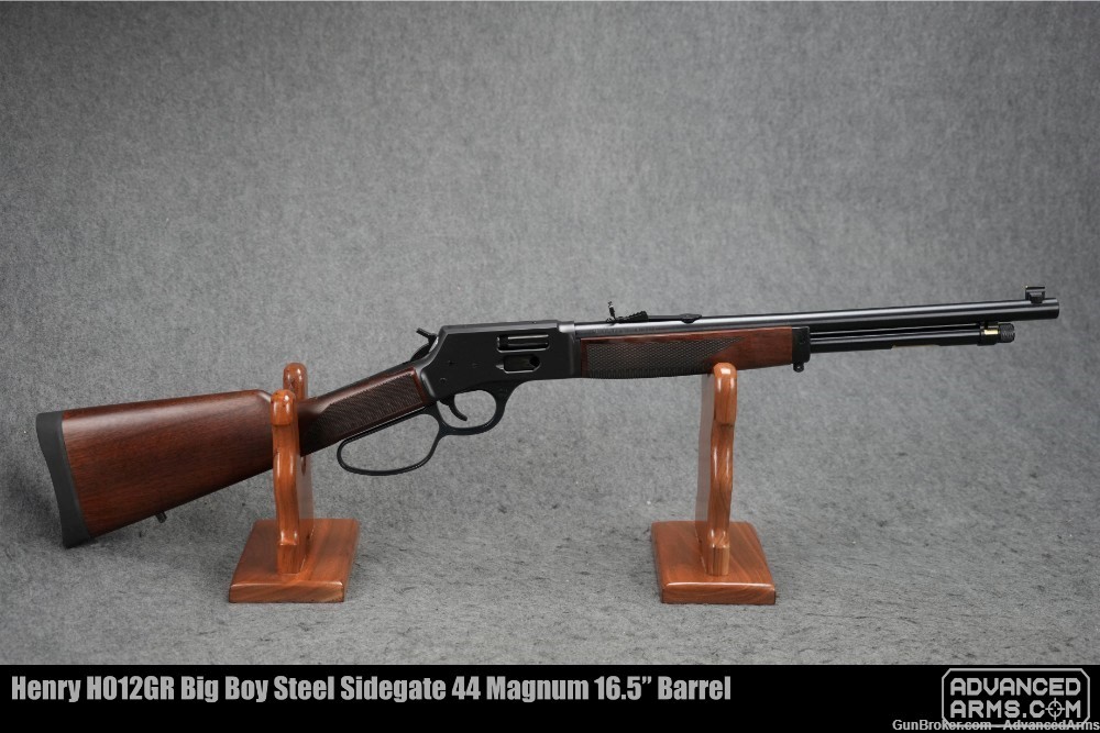 Henry H012GR Big Boy Steel Sidegate 44 Magnum 16.5” Barrel-img-0
