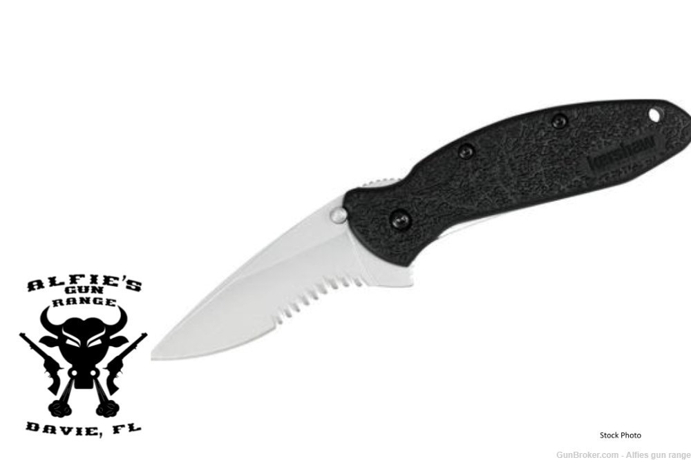 Kershaw SCALLION FOLDING KNIFE - 2.5" SERRATED DROP POINT BLADE 1620ST-img-0
