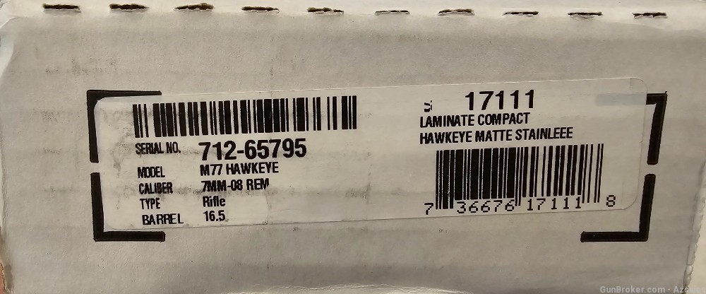 Ruger M77 Hawkeye Compact Laminate 7mm-08 Rem 16.5" barrel New 17111-img-5