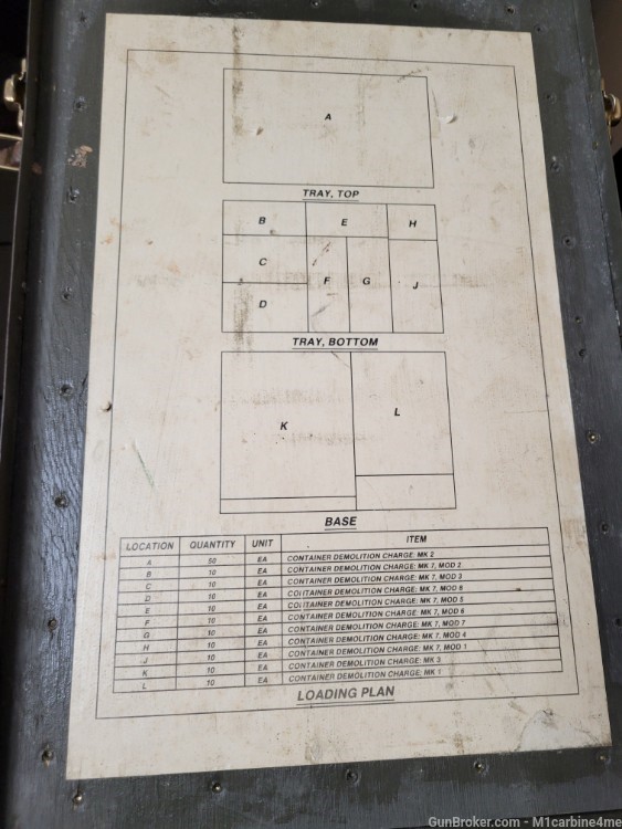 RARE military demo charge shipping crate with trays-img-3