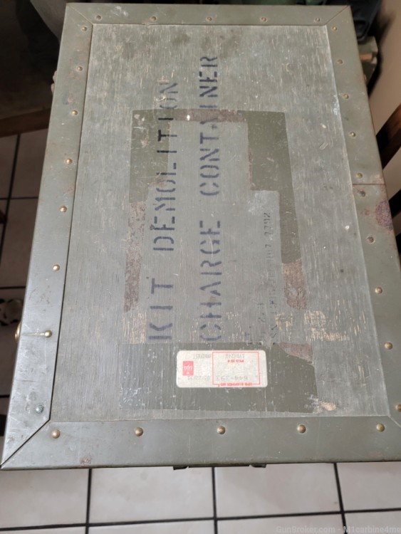 RARE military demo charge shipping crate with trays-img-0