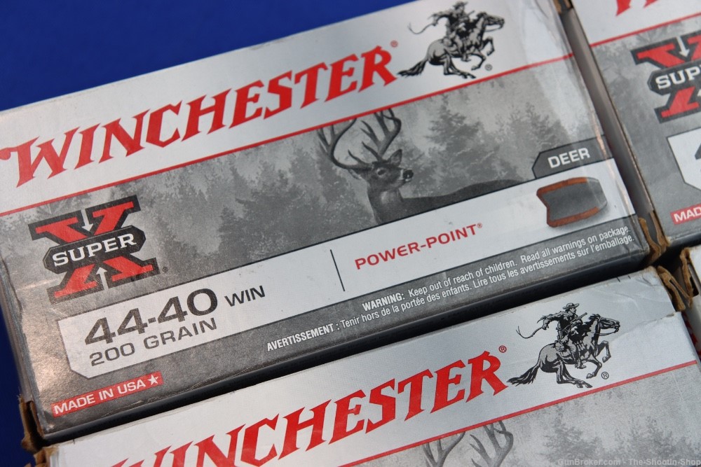 Winchester Power Point 44-40 WIN Rifle Ammunition 200RD Ammo Lot 200GR SP-img-1