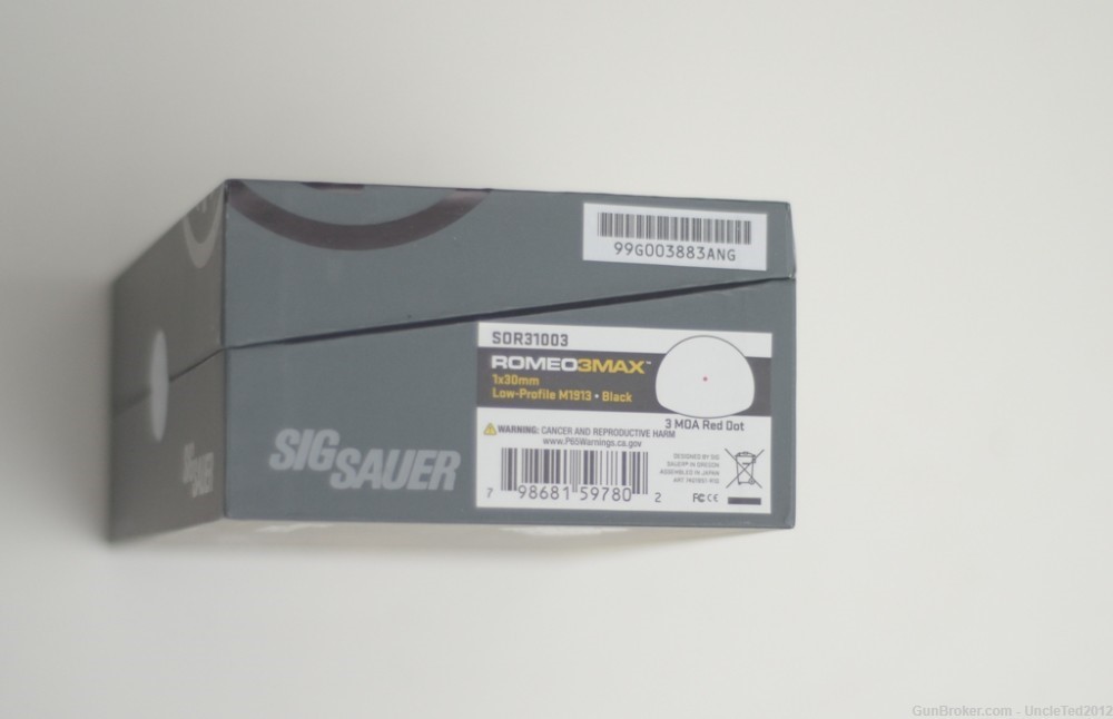 NEW Sig Sauer Romeo3 Max Reflex Sight 3 MOA Dot Black -img-2