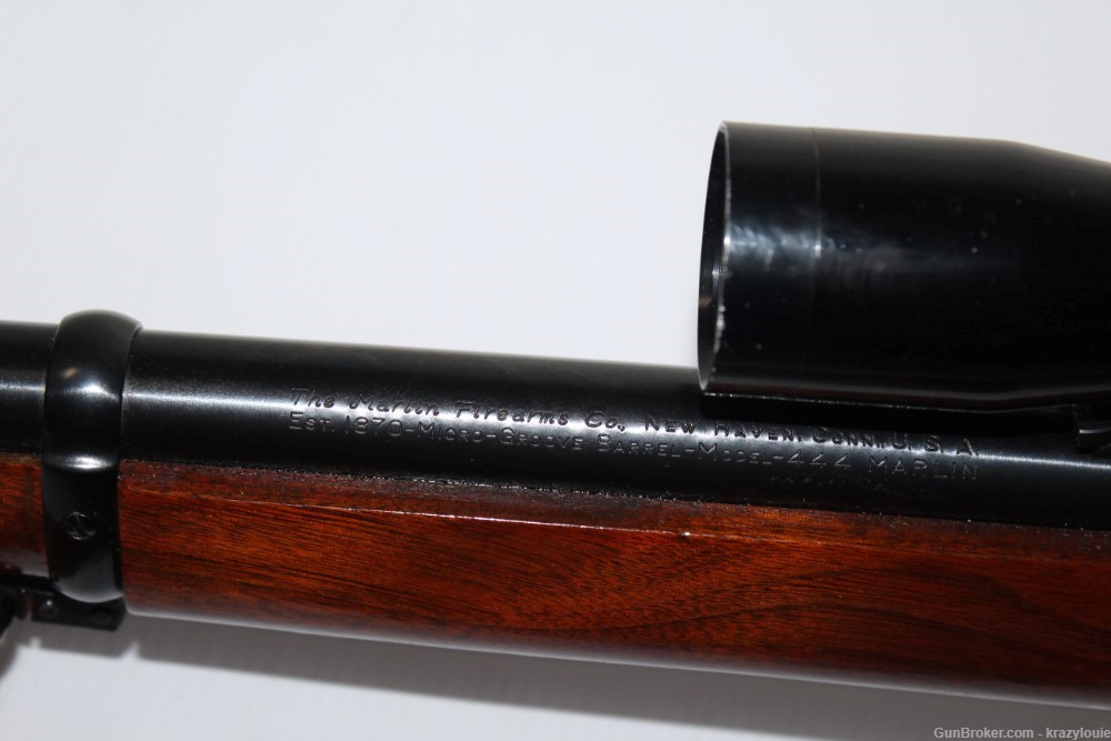 Vtg Marlin 444 Lever Rifle 24" Micro Groove JM Marked 1966 w/ Scope NICE-img-40