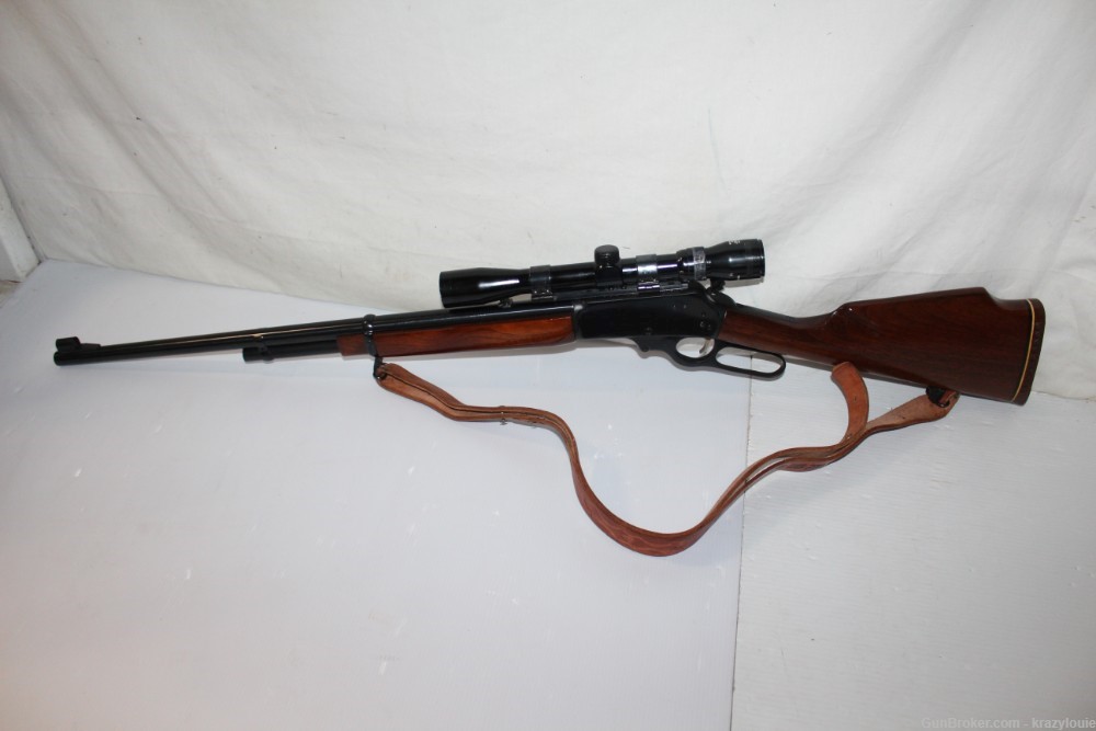Vtg Marlin 444 Lever Rifle 24" Micro Groove JM Marked 1966 w/ Scope NICE-img-1