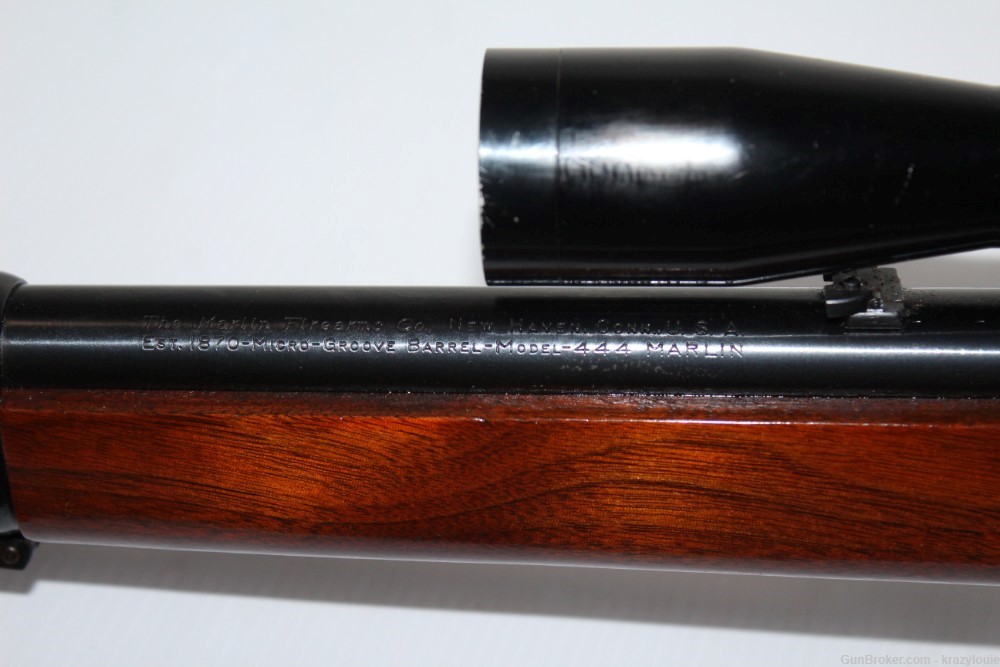 Vtg Marlin 444 Lever Rifle 24" Micro Groove JM Marked 1966 w/ Scope NICE-img-42