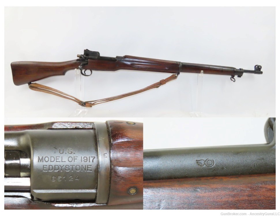WORLD WAR I Era U.S. EDDYSTONE Model 1917 Bolt Action C&R MILITARY Rifle   -img-0