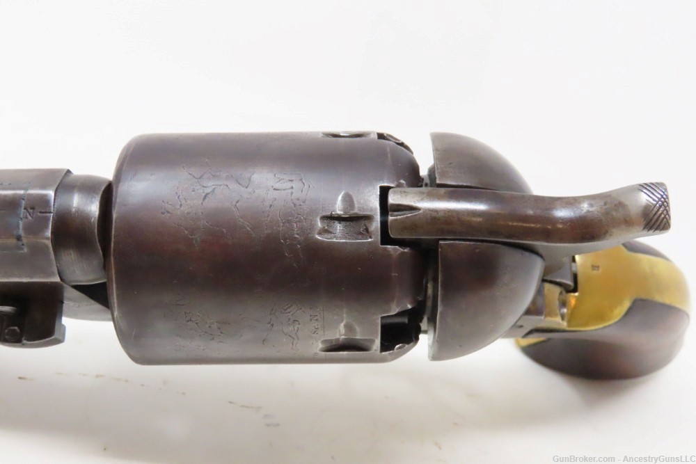 CASED Antique COLT Hartford English DRAGOON .44 Percussion SCARCE Revolver -img-11