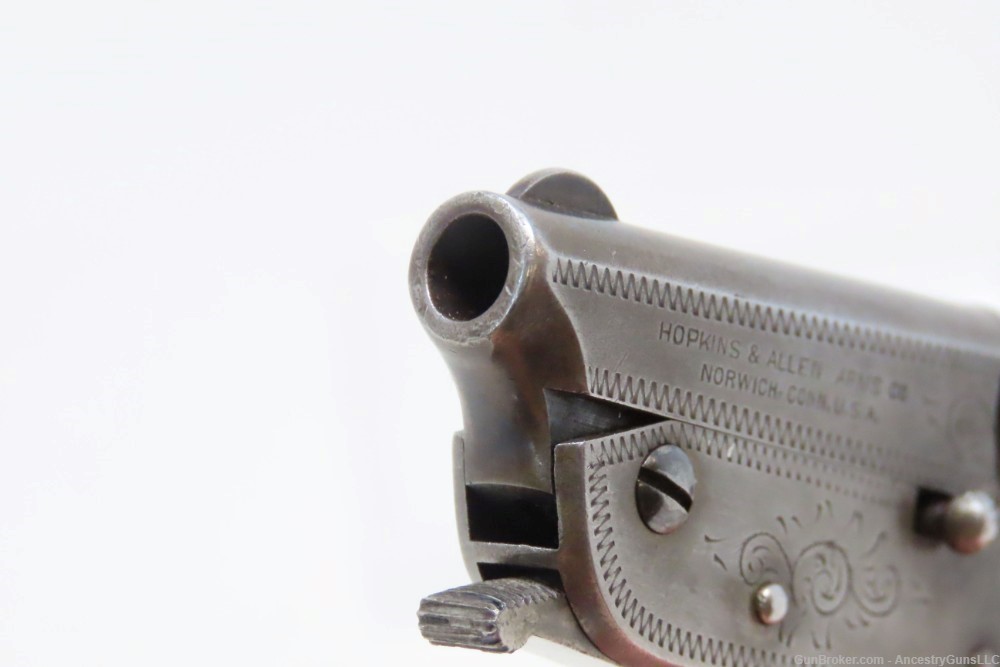 RARE c1911 HOPKINS & ALLEN Vest Pocket Pistol .22 SHORT Parrot Beak Single -img-5