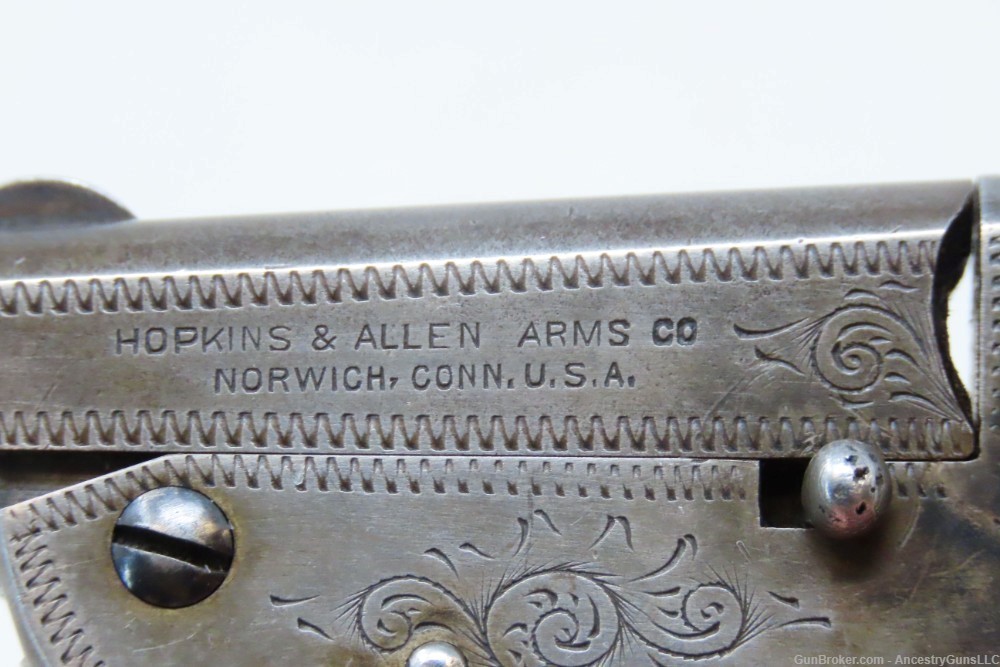 RARE c1911 HOPKINS & ALLEN Vest Pocket Pistol .22 SHORT Parrot Beak Single -img-4