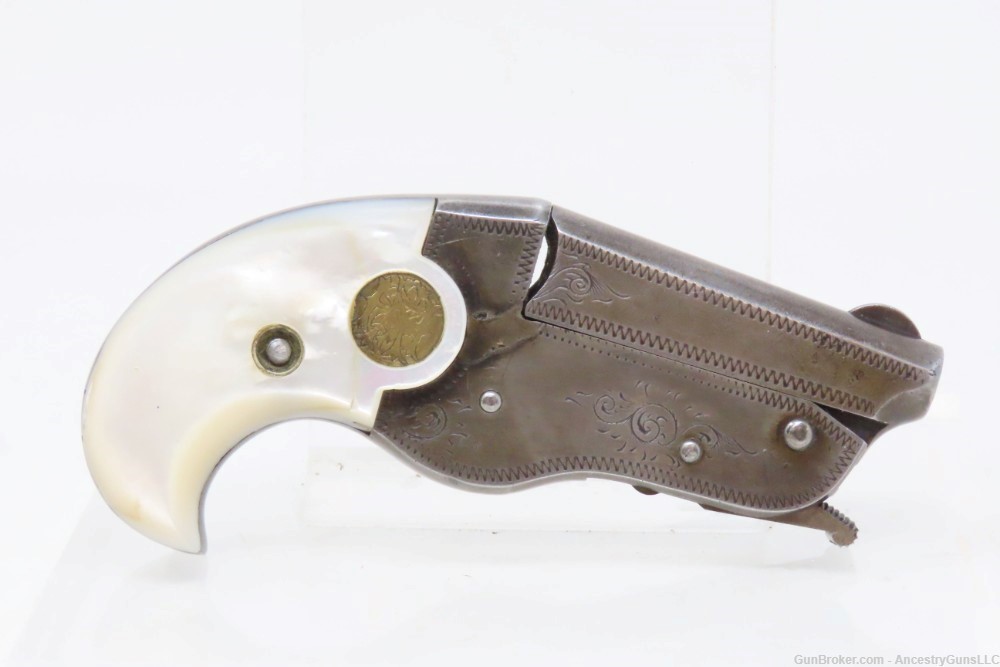 RARE c1911 HOPKINS & ALLEN Vest Pocket Pistol .22 SHORT Parrot Beak Single -img-12