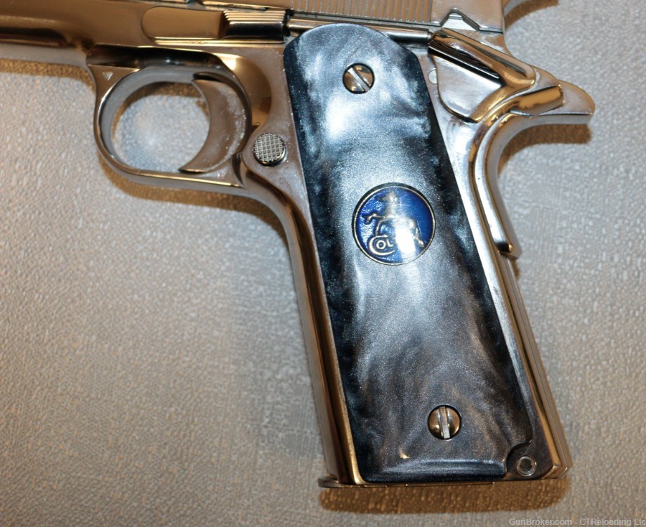 Rare Colt Custom Shop 1911 Bright Stainless 5" .38 Super VERY NICE!!!-img-11