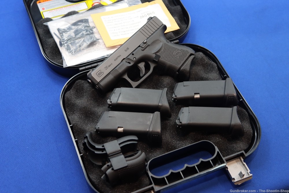 Glock Model G26 Gen4 Pistol 9MM 10RD 5-MAGS Austria NIGHT SIGHTS 26 GEN 4 -img-0