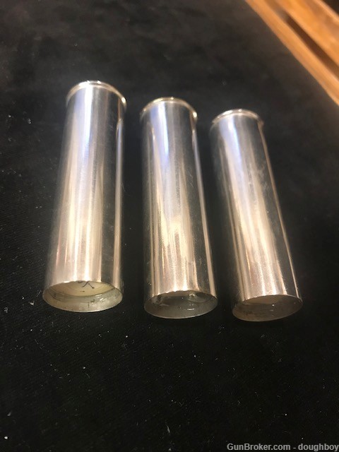 Winchester No. 20 Nickeled Brass Shotshells THREE Shotgun Loaded-img-1