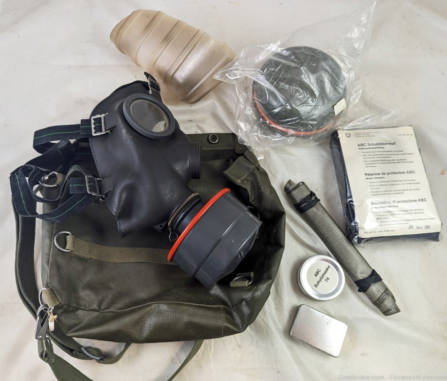 Gas Mask with Two Filters and Pouch Schutzuberwurf Survival Gear-img-2