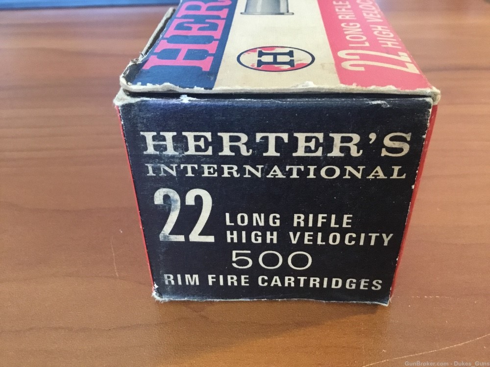 HERTER’S (approx. 1950’s) 10 boxes packed in 500 rd.carton .22LR RARE-img-2