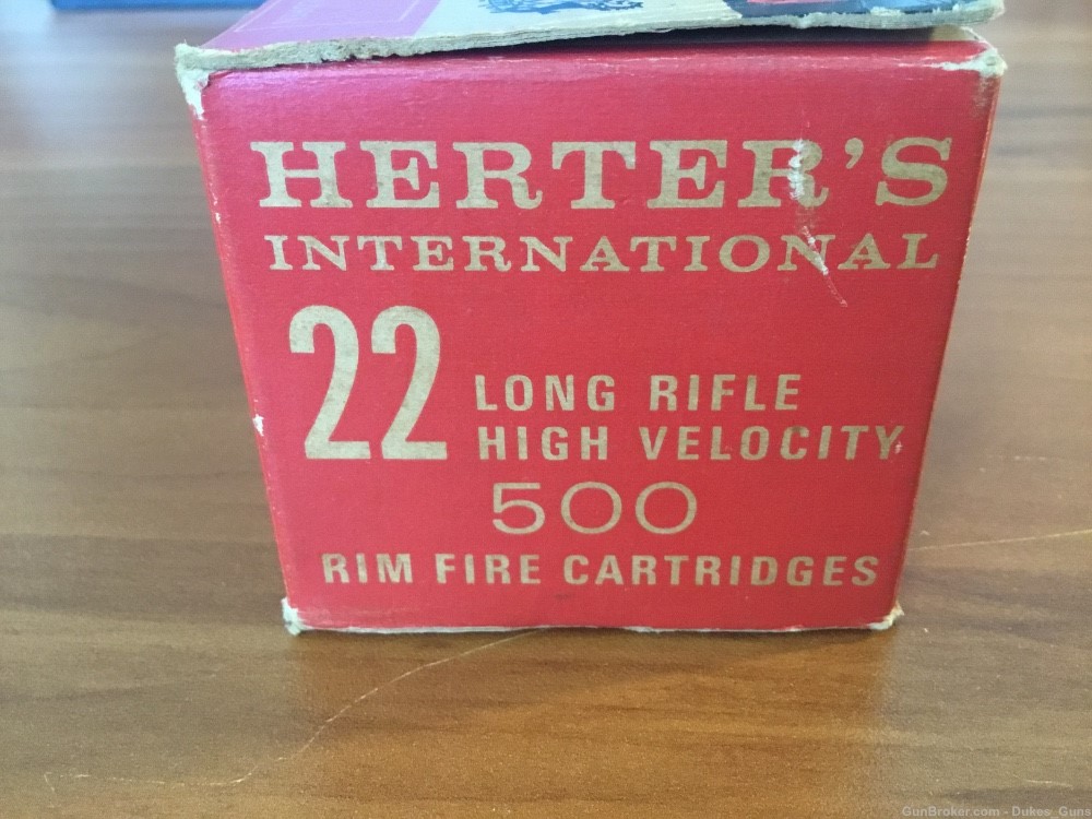 HERTER’S (approx. 1950’s) 10 boxes packed in 500 rd.carton .22LR RARE-img-1