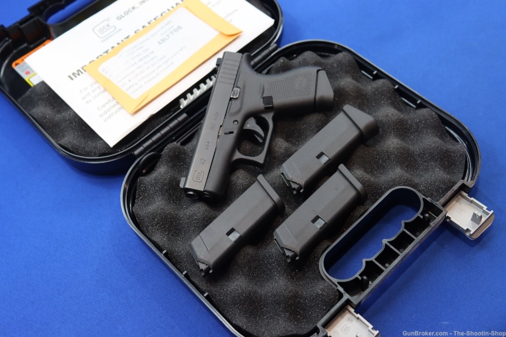 Glock Model G42 Pistol 380ACP Compact NIGHT SIGHTS 4-Mags 380 6RD USA CMPT-img-17