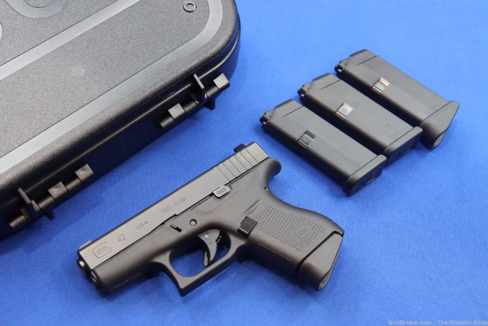 Glock Model G42 Pistol 380ACP Compact NIGHT SIGHTS 4-Mags 380 6RD USA CMPT-img-0