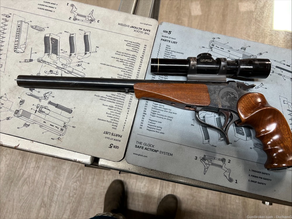Thompson Center Contender .445 Super 14" Pistol w/ Leupold 2x scope T/C -img-1