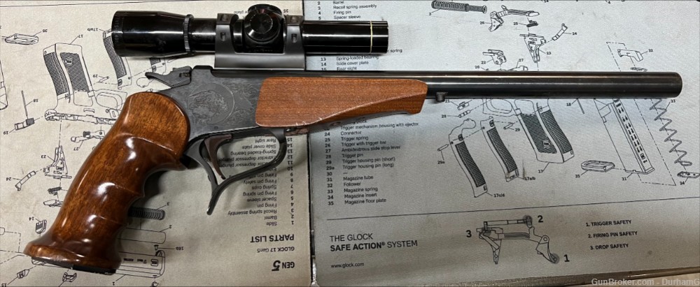 Thompson Center Contender .445 Super 14" Pistol w/ Leupold 2x scope T/C -img-0
