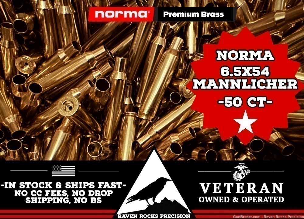 6.5x54 Mannlicher Brass, Norma 6.5x54 MS-img-0