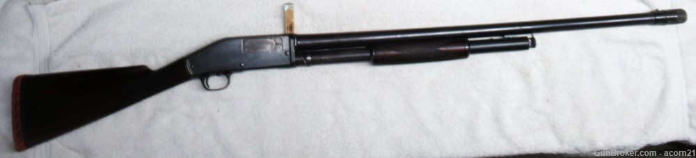 Marlin Mod 34 Pump Shotgun, 12 ga, 1926, 26 in, Polly Choke, Very Good-img-0