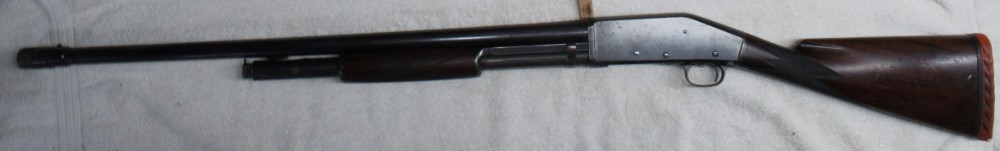 Marlin Mod 34 Pump Shotgun, 12 ga, 1926, 26 in, Polly Choke, Very Good-img-1