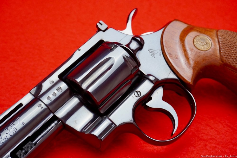 RARE 1974 Colt Python 4" Factory Royal Blue .357 Magnum Collector!-img-2