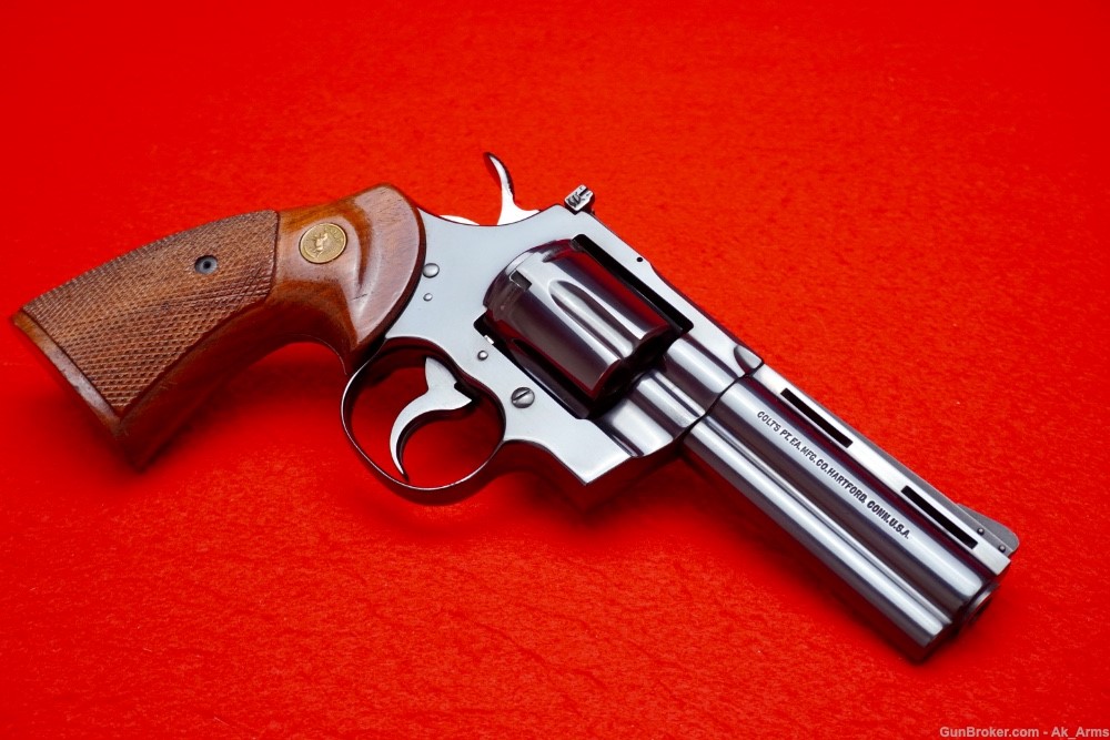 RARE 1974 Colt Python 4" Factory Royal Blue .357 Magnum Collector!-img-4