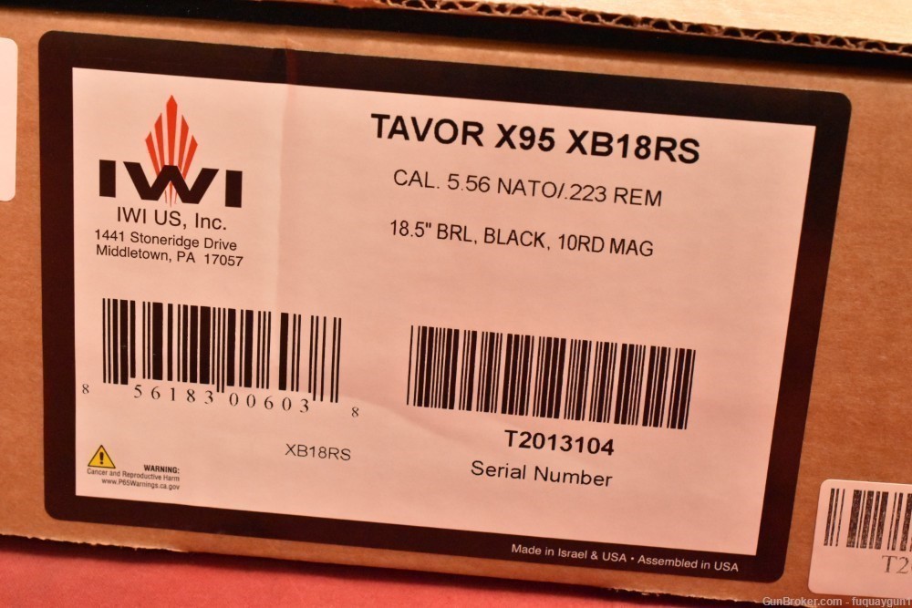 IWI Tavor X95 5.56 NATO 18.5" Compliant XB18RS X95-Tavor-Tavor-img-9