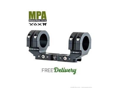 MPA 1-Piece Scope Mount BA 35mm 1.125" 0 Moa, Black Matte, Free Shipping!