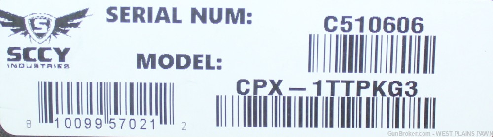 NIB SCCY CPX-1 SEMI AUTO PISTOL, 9MM, 3.1" BRL, 10 RND, CPX-1-TTPKG3 -img-3