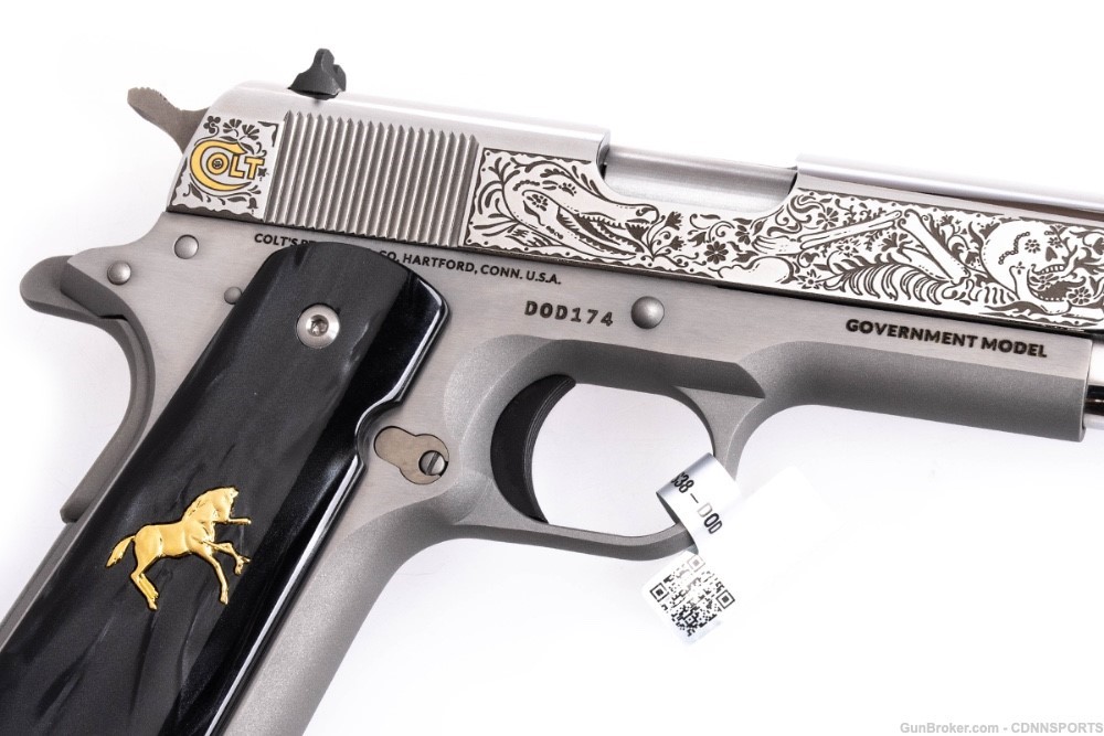 TALO Colt Day of the Dead 1911 Stainless .38 Super #174 of 500 NEW IN BOX-img-6