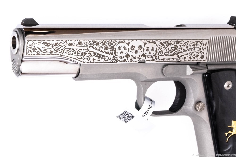 TALO Colt Day of the Dead 1911 Stainless .38 Super #174 of 500 NEW IN BOX-img-5