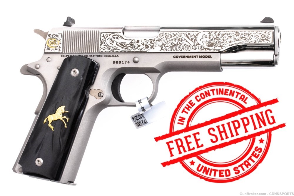 TALO Colt Day of the Dead 1911 Stainless .38 Super #174 of 500 NEW IN BOX-img-1