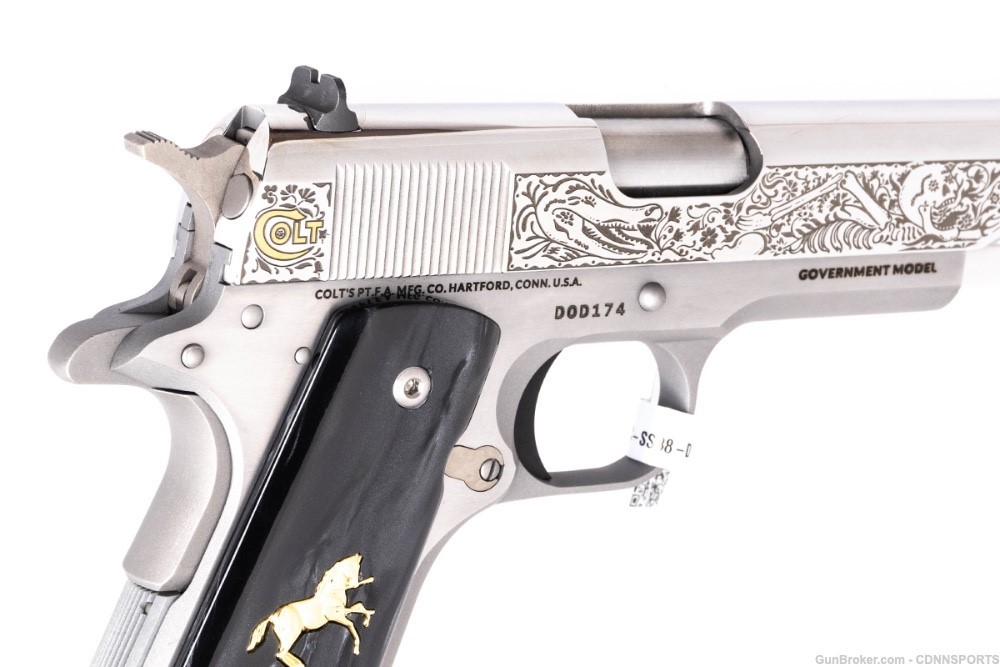 TALO Colt Day of the Dead 1911 Stainless .38 Super #174 of 500 NEW IN BOX-img-4