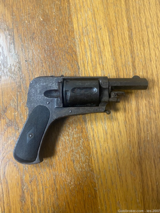 Belgian Acier folding trigger revolver RARE - Shelf Tag 475-img-0